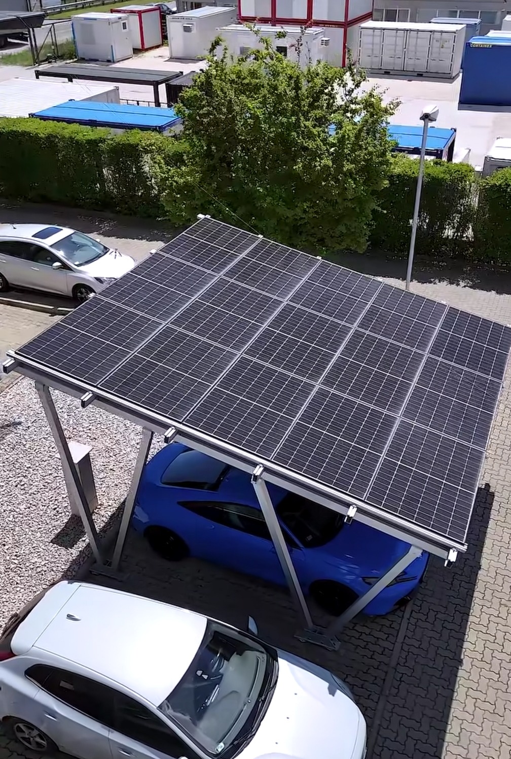 Napelemes carport két autóval – SolarPort solar carport, kulcsrakész
