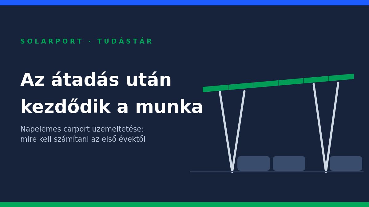 Az átadás után kezdődik: napelemes carport üzemeltetése a gyakorlatban